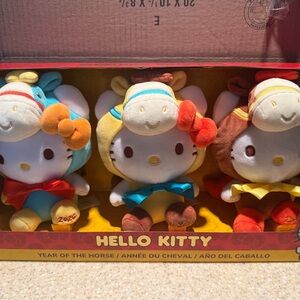 Hello Kitty Year of Horse Plush Set of THREE